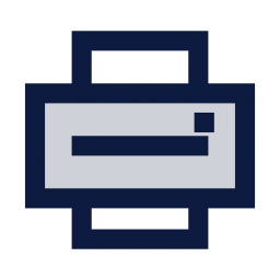 Printer icon, Sharp Duotone style