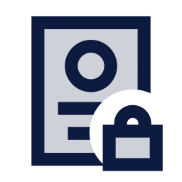 Profile page lock icon, Sharp Duotone style