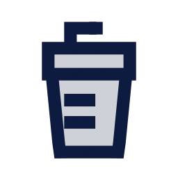 Protein shaker icon, Sharp Duotone style