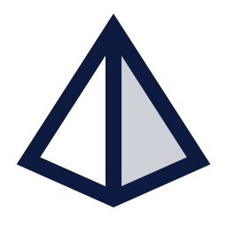 Pyramid 3d icon, Sharp Duotone style