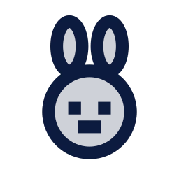 Rabbit icon, Sharp Duotone style