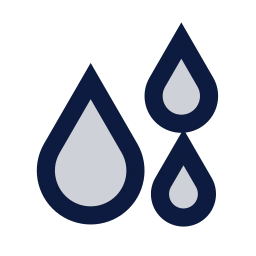Raindrops icon, Sharp Duotone style