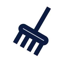 Rake icon, Sharp Duotone style
