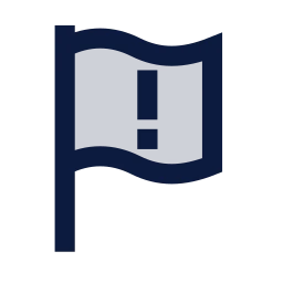 Report flag icon, Sharp Duotone style