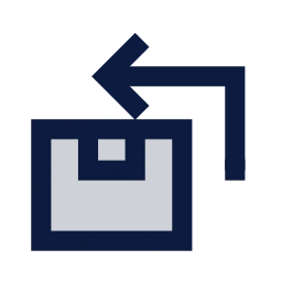 Returns icon, Sharp Duotone style