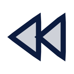Rewind icon, Sharp Duotone style