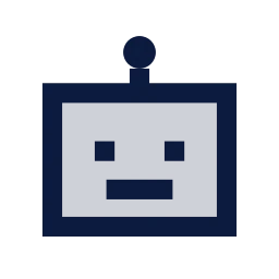 Robot icon, Sharp Duotone style