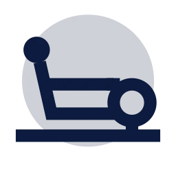 Rowing machine icon, Sharp Duotone style