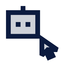 Rpa bot icon, Sharp Duotone style