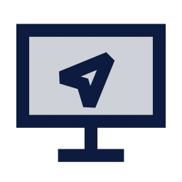 Sat nav icon, Sharp Duotone style