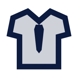 School uniform icon, Sharp Duotone style