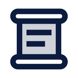 Scroll paper icon, Sharp Duotone style