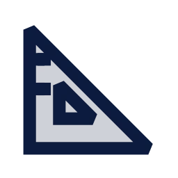Set square icon, Sharp Duotone style