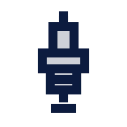 Spark plug icon, Sharp Duotone style