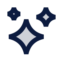 Sparkles icon, Sharp Duotone style