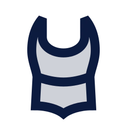 Swimsuit icon, Sharp Duotone style