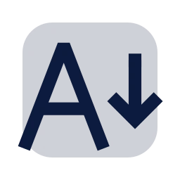 Text size decrease icon, Sharp Duotone style