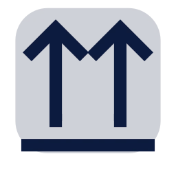 This side up icon, Sharp Duotone style