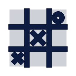 Tic tac toe icon, Sharp Duotone style