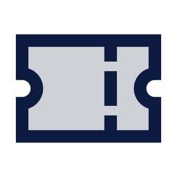 Ticket icon, Sharp Duotone style