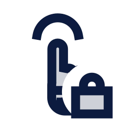 Touch tap lock icon, Sharp Duotone style