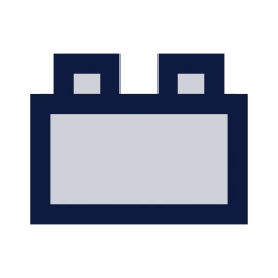 Toy brick icon, Sharp Duotone style