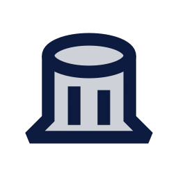 Tree stump icon, Sharp Duotone style