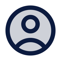 User circle icon, Sharp Duotone style