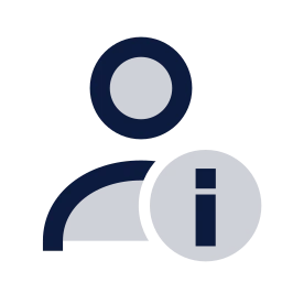 User info icon, Sharp Duotone style