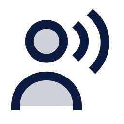User voice icon, Sharp Duotone style