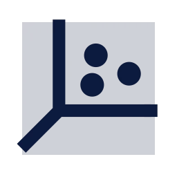 Vector embedding icon, Sharp Duotone style