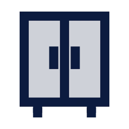 Wardrobe icon, Sharp Duotone style