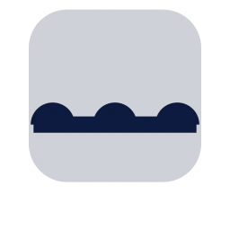 Warm front icon, Sharp Duotone style