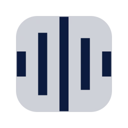 Waveform icon, Sharp Duotone style