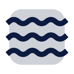 Waves icon, Sharp Duotone style