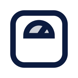 Weight scale icon, Sharp Duotone style