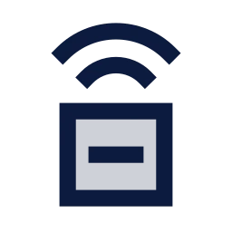 Wifi extender icon, Sharp Duotone style