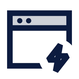 Window bolt icon, Sharp Duotone style