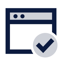 Window check icon, Sharp Duotone style