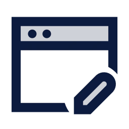 Window edit icon, Sharp Duotone style