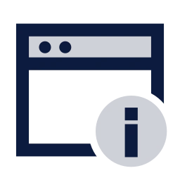 Window info icon, Sharp Duotone style