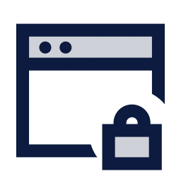Window lock icon, Sharp Duotone style