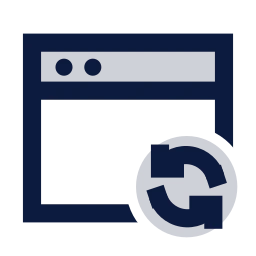 Window refresh icon, Sharp Duotone style