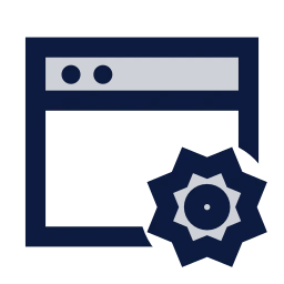 Window settings icon, Sharp Duotone style
