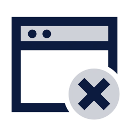 Window x icon, Sharp Duotone style