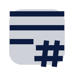 Word count icon, Sharp Duotone style