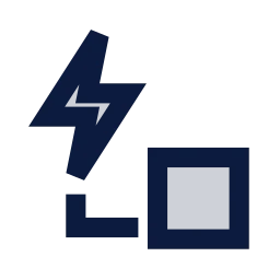 Workflow trigger icon, Sharp Duotone style