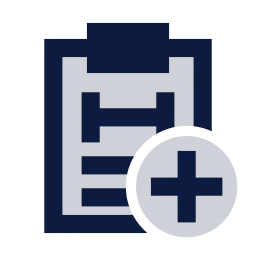 Workout plan plus icon, Sharp Duotone style