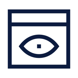 Ad impression icon, Sharp Line style
