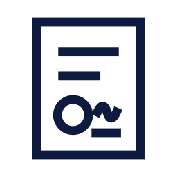 Affidavit icon, Sharp Line style